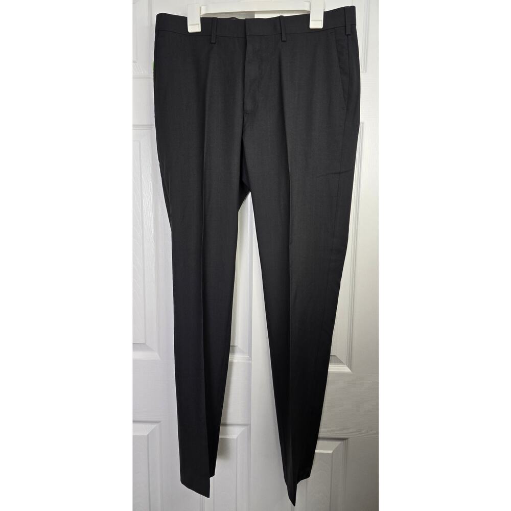 Haggar H26 Men's Premium Stretch Slim Fit Charcoal Dress Pants- Size 33 x 32